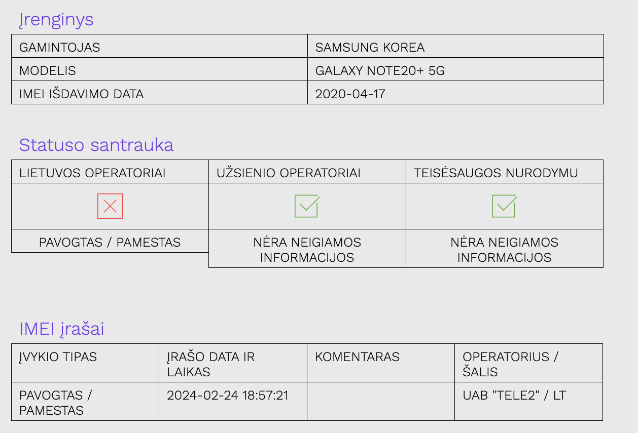 Pamečiau Samsung Galaxy Note 20