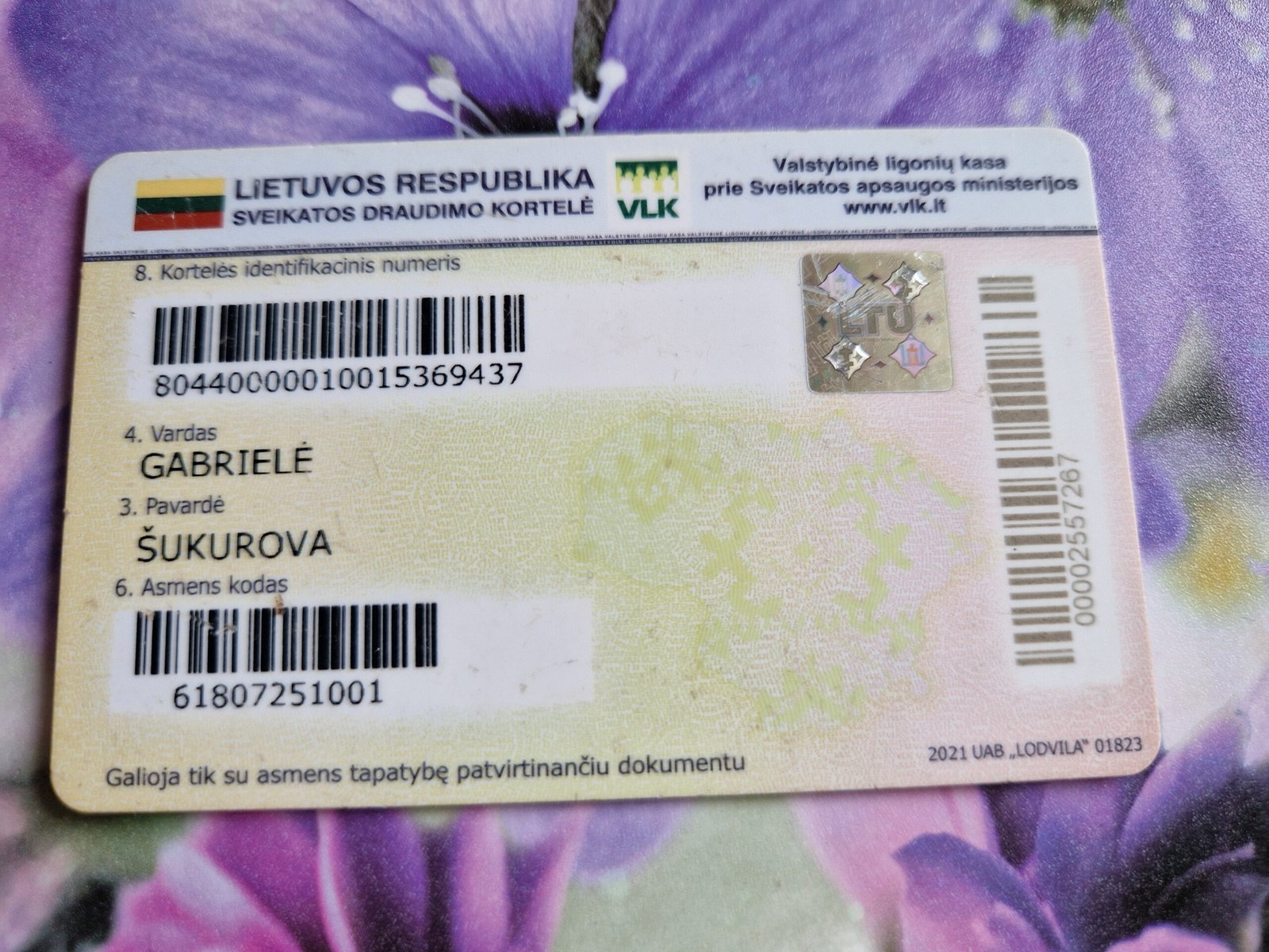 Rasta Europos sveikatos draudimo kortelė