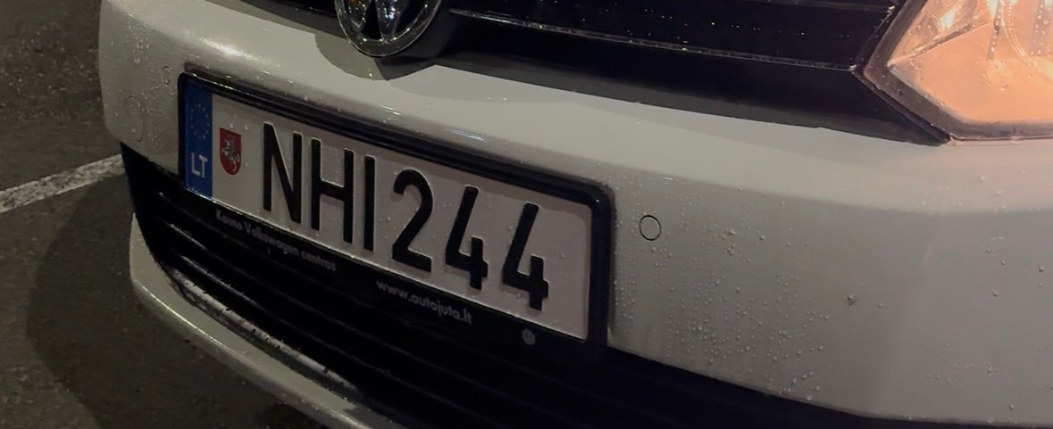 Pamesti automobilio numeriai NHI244