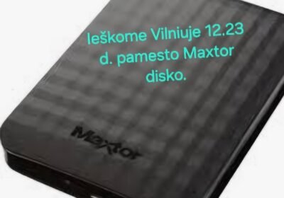 Pamestas Maxtor diskas